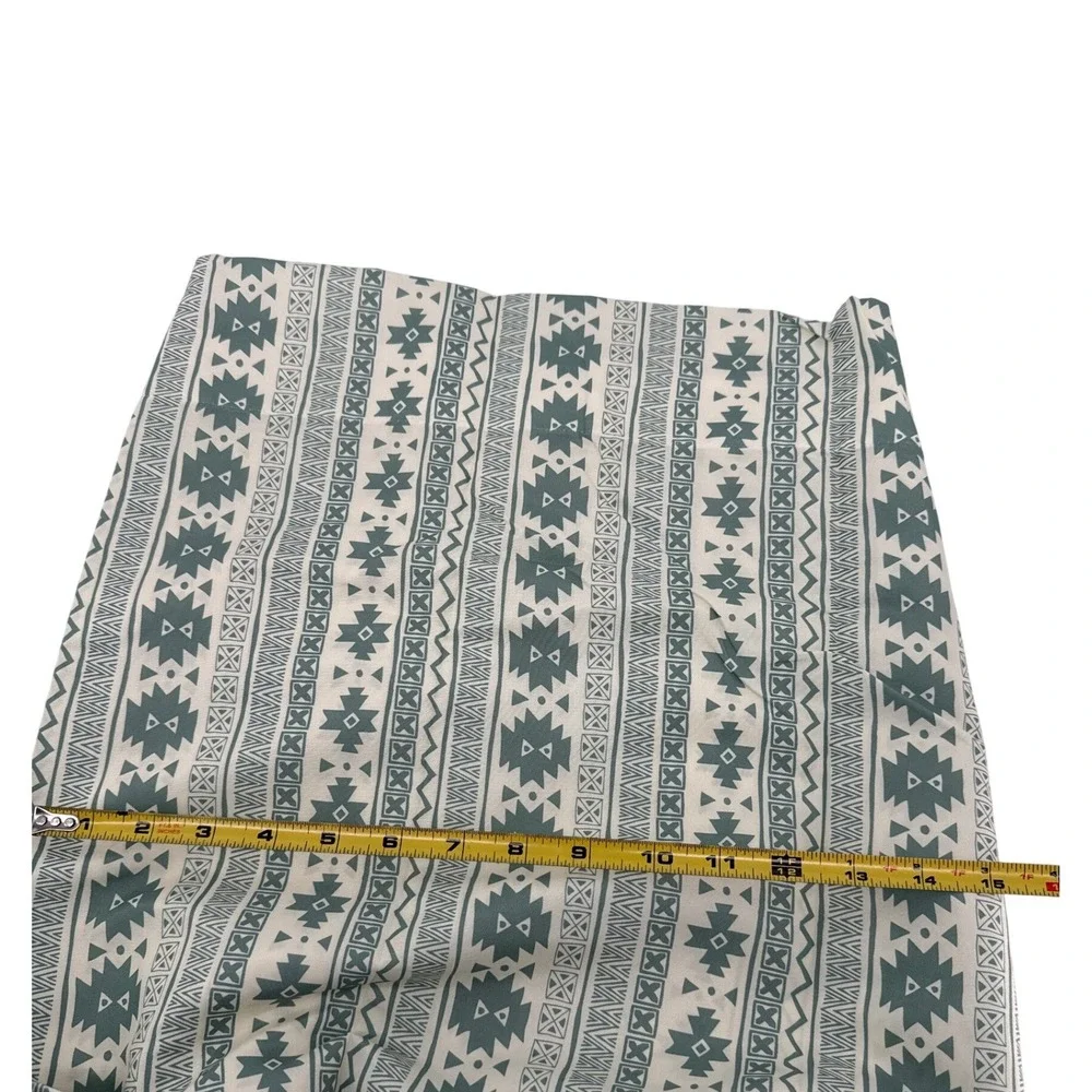 Ambesonne  Green Tribal Geometric Window Curtains 56x63 2 Panel Set Rod Pocket